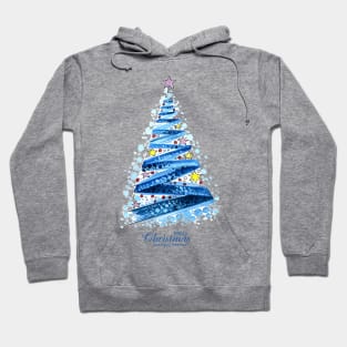 Christmas Watercolor Tree Hoodie